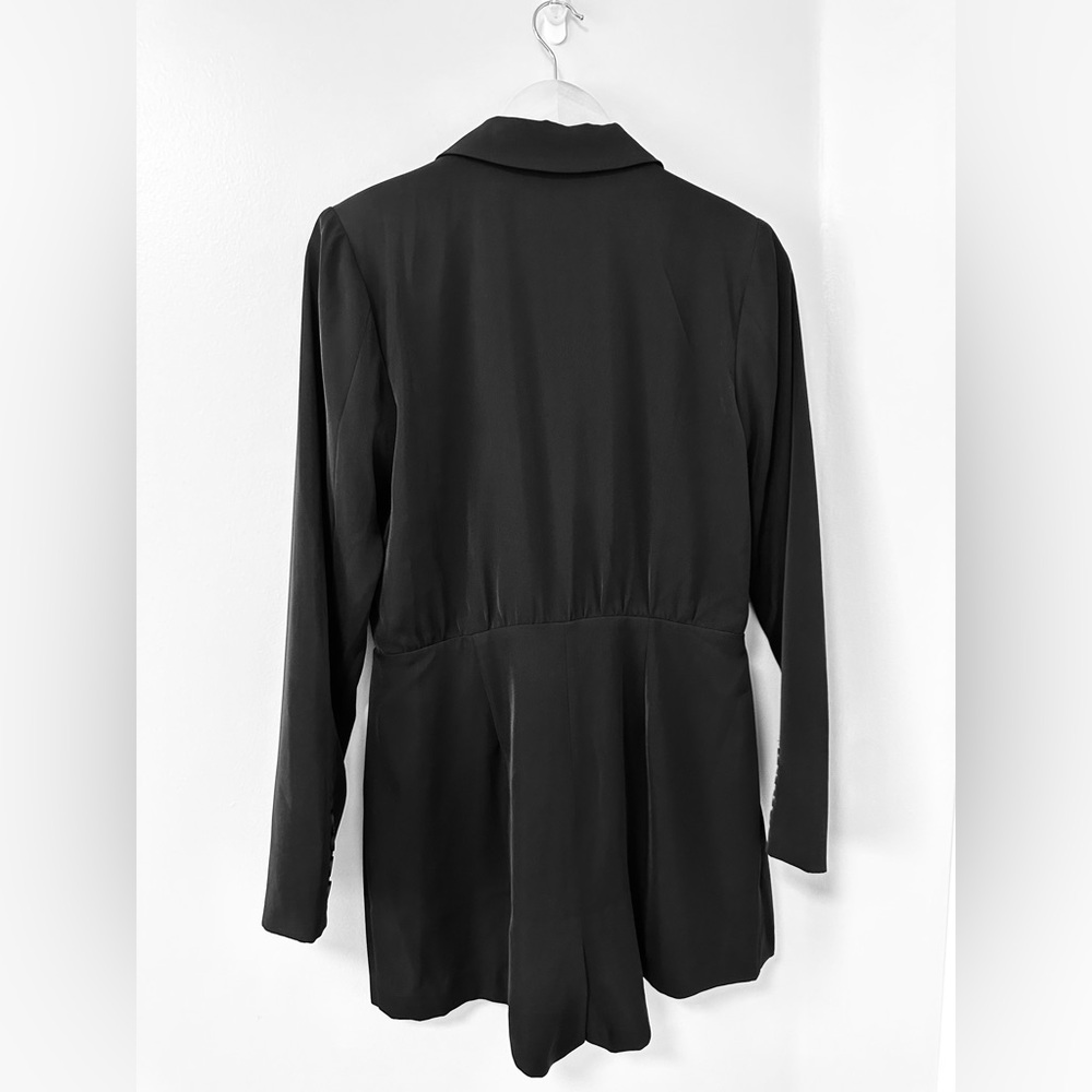 NWT Adelyn Rae Black Adele Soft Blazer Romper - M, XL - Picture 6 of 10